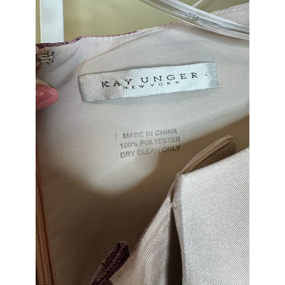 Kay Unger NWT Palmer Hi-Low Dress in Blush/Rose Size 6 - Picture 7 of 7